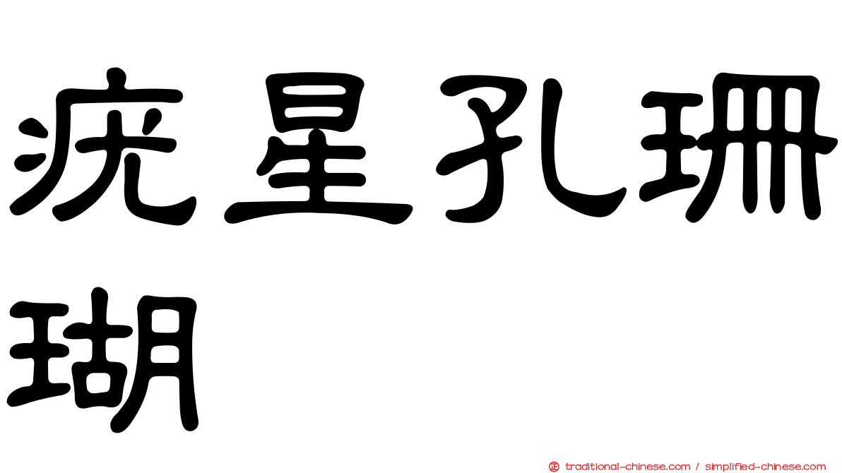 疣星孔珊瑚