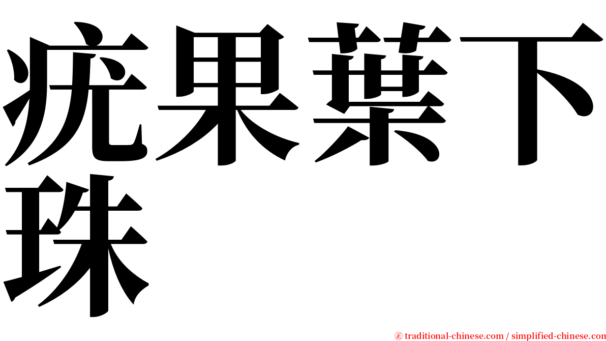 疣果葉下珠 serif font
