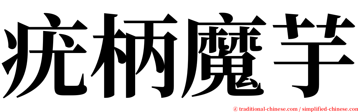 疣柄魔芋 serif font