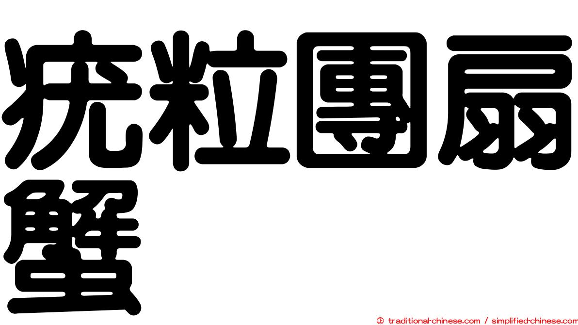 疣粒團扇蟹
