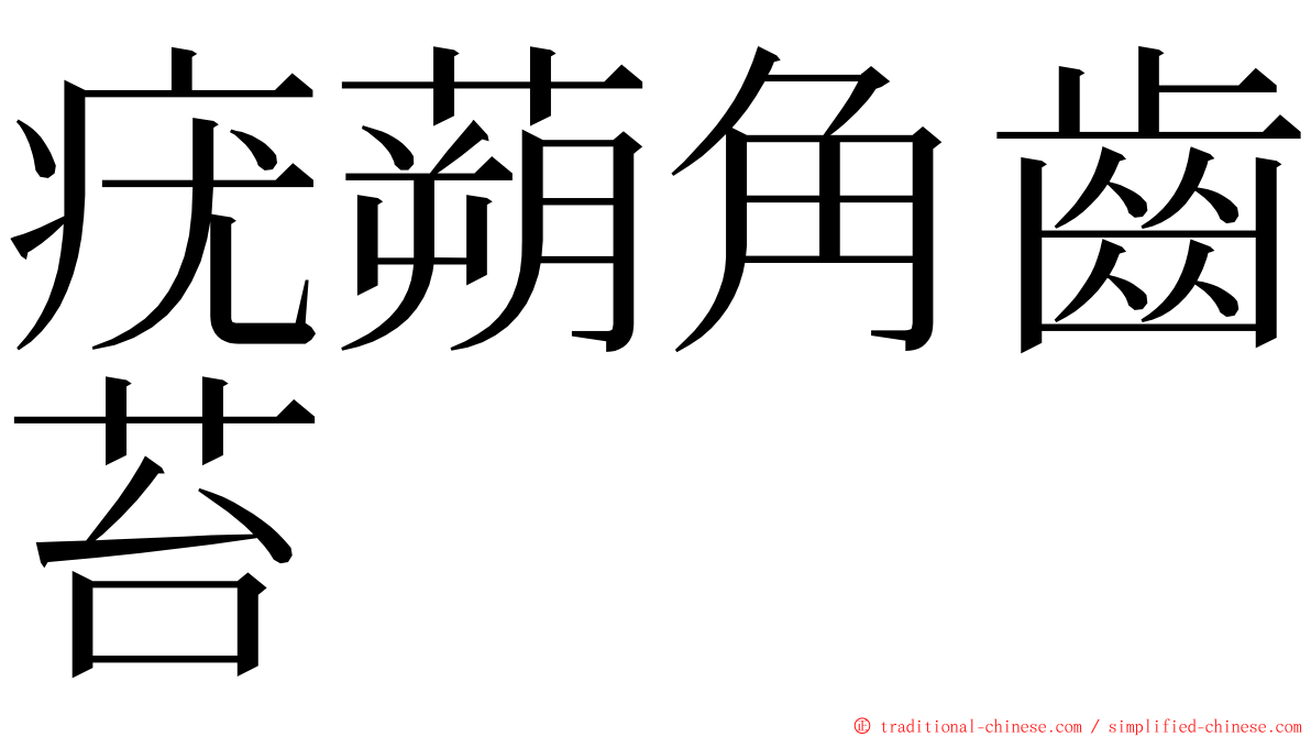 疣蒴角齒苔 ming font