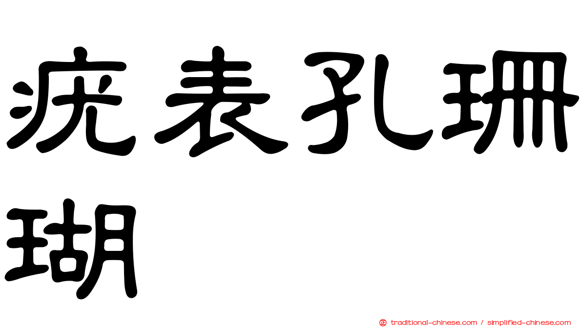 疣表孔珊瑚