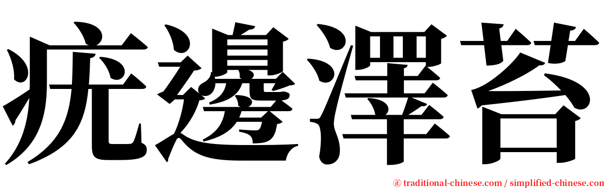 疣邊澤苔 serif font