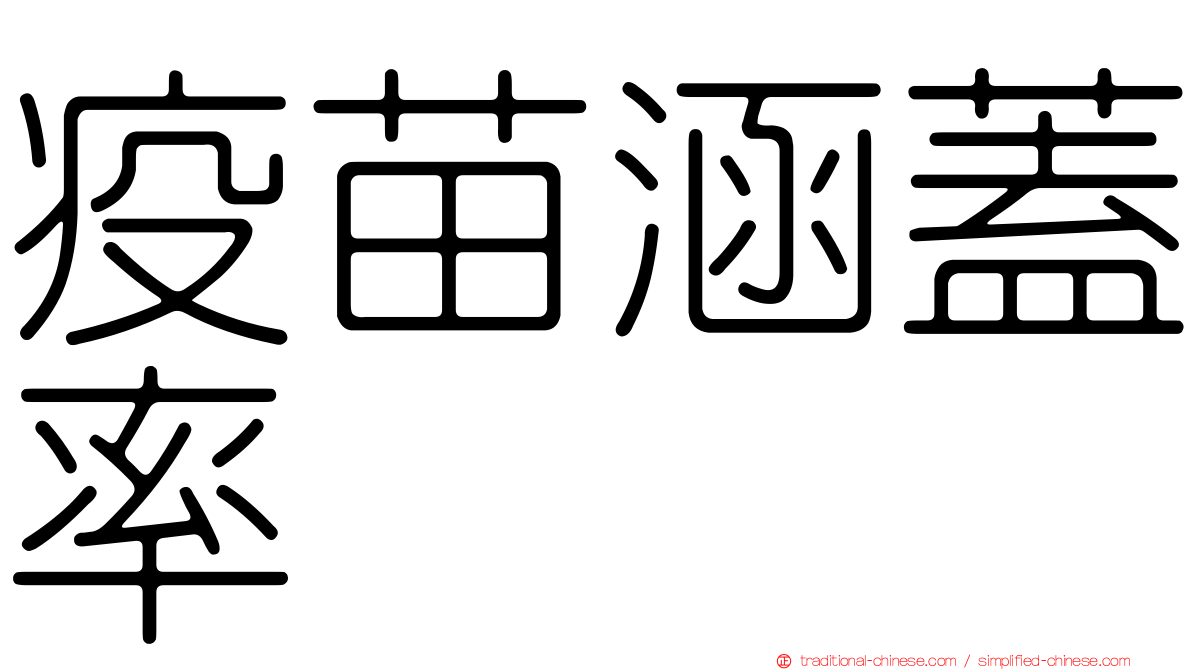 疫苗涵蓋率