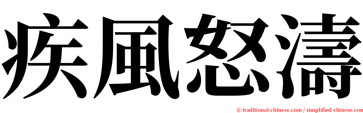 疾風怒濤 serif font