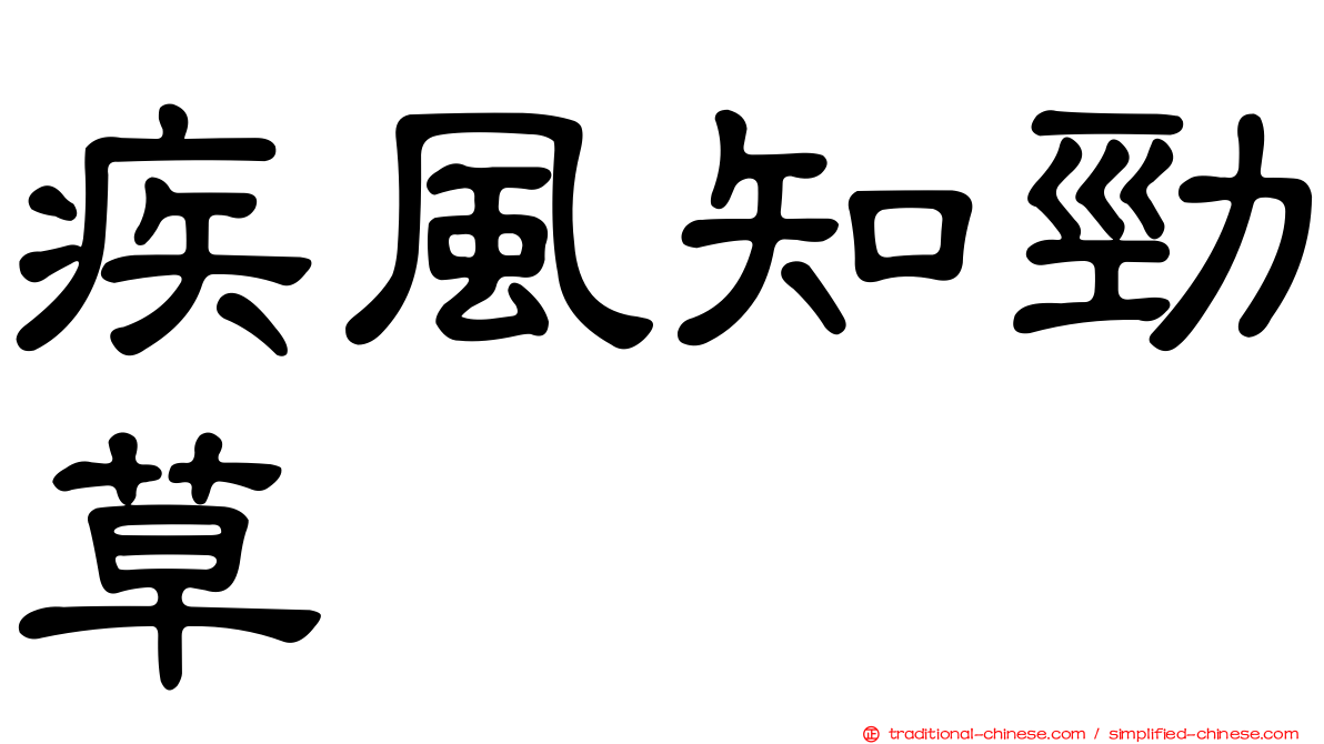 疾風知勁草