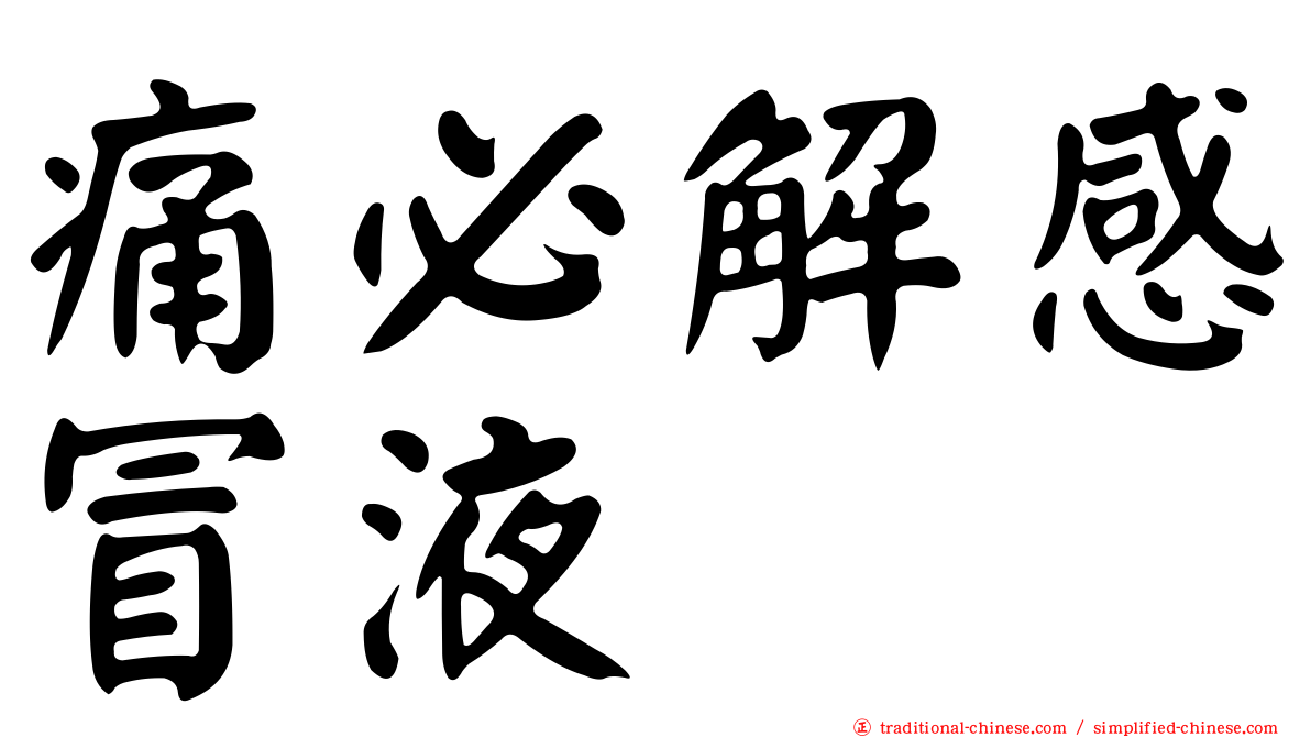痛必解感冒液