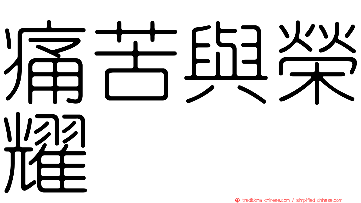 痛苦與榮耀
