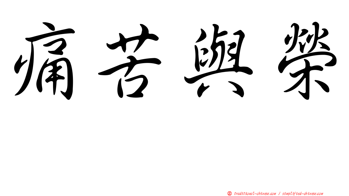 痛苦與榮耀