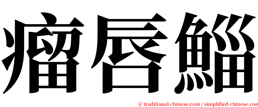 瘤唇鯔 serif font