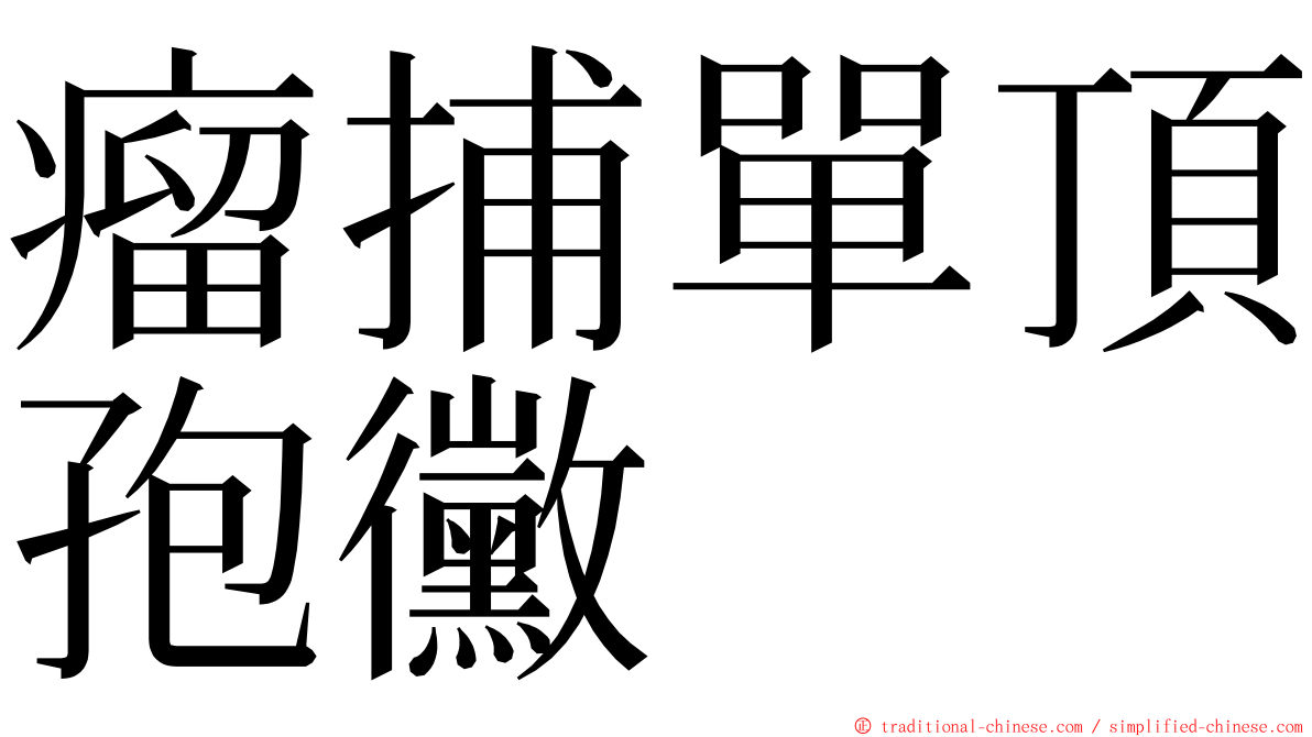 瘤捕單頂孢黴 ming font