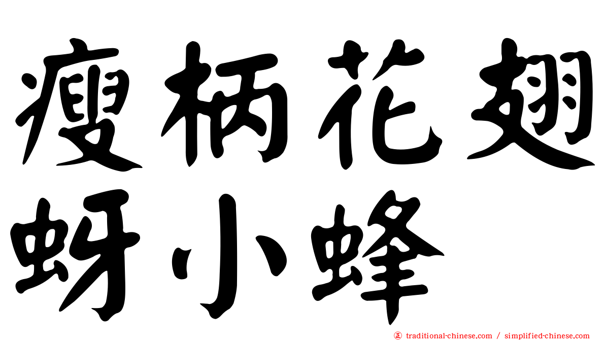 瘦柄花翅蚜小蜂