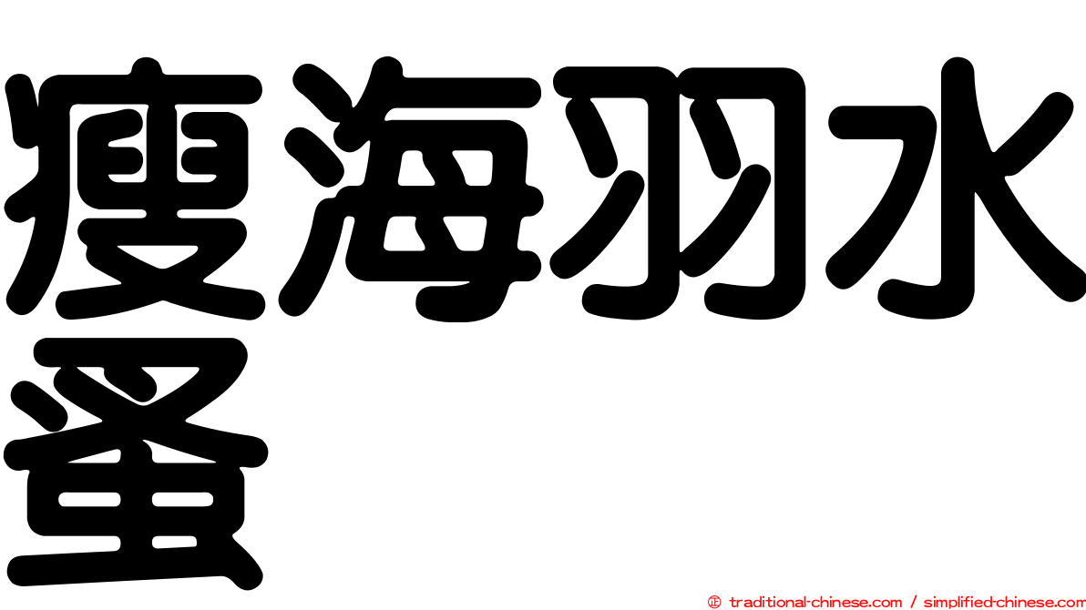 瘦海羽水蚤