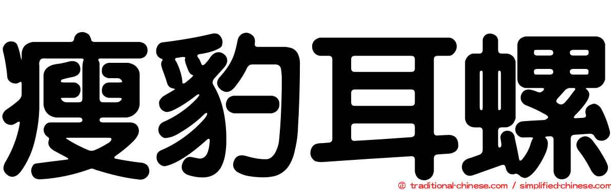 瘦豹耳螺