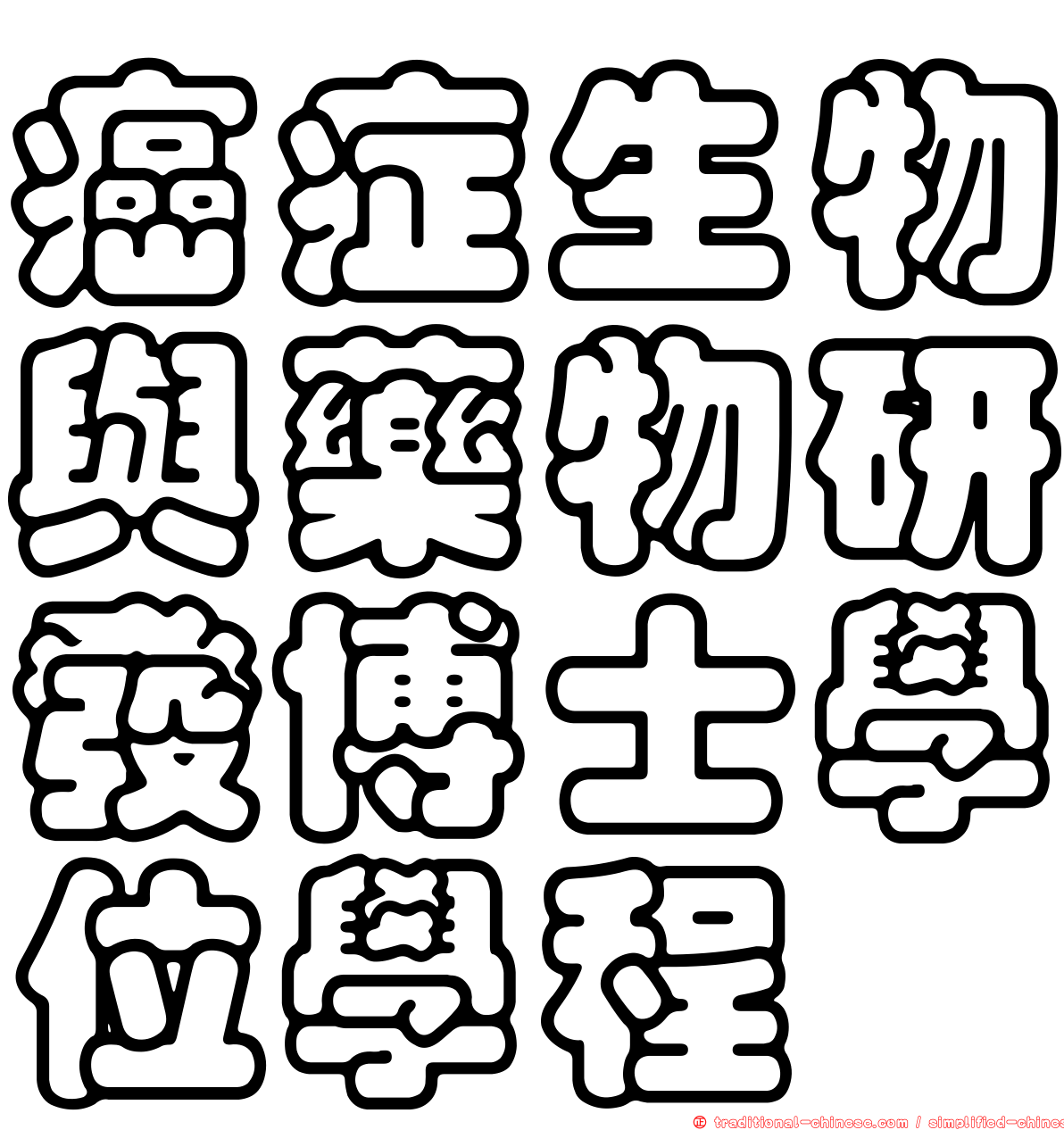癌症生物與藥物研發博士學位學程