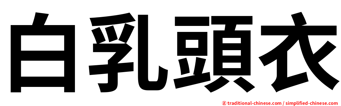 白乳頭衣