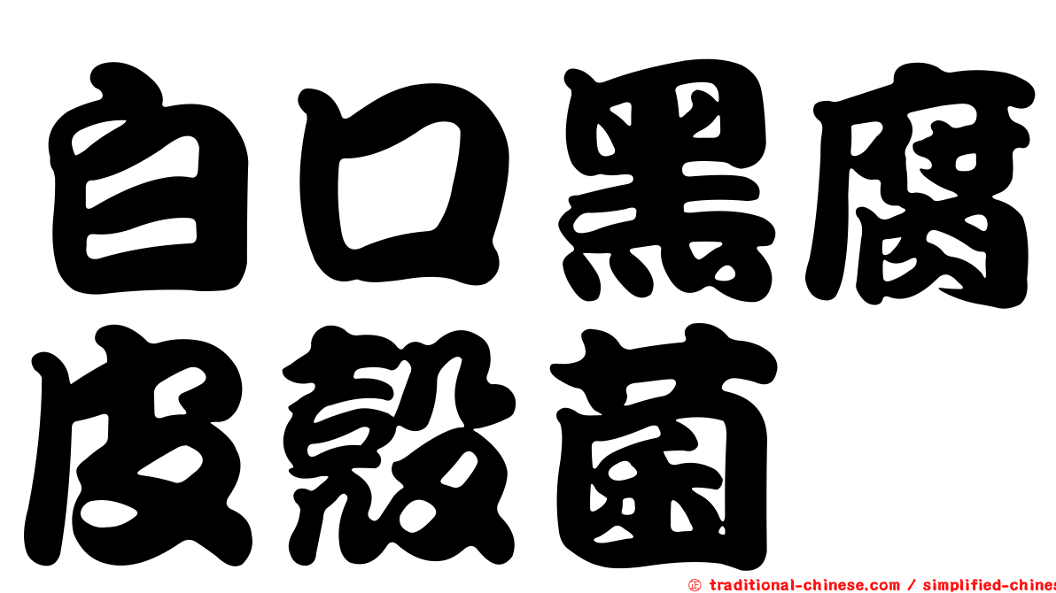 白口黑腐皮殼菌