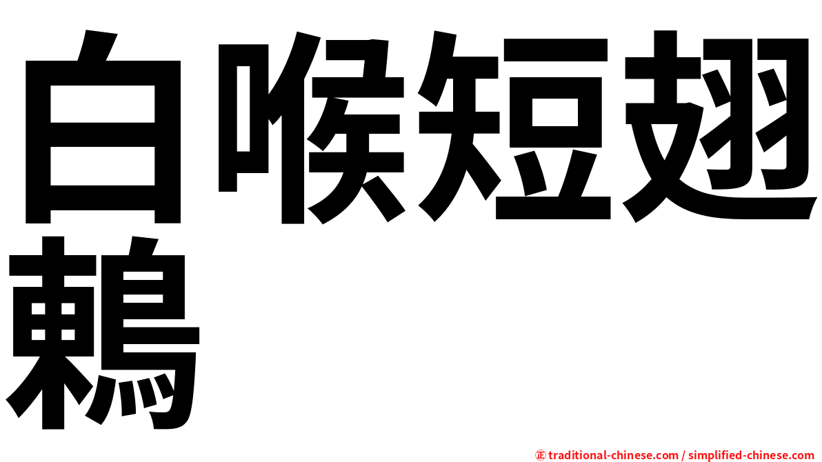 白喉短翅鶇