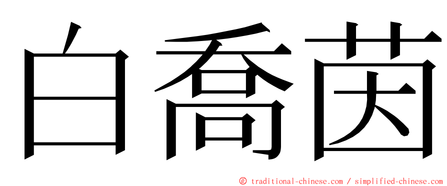 白喬茵 ming font