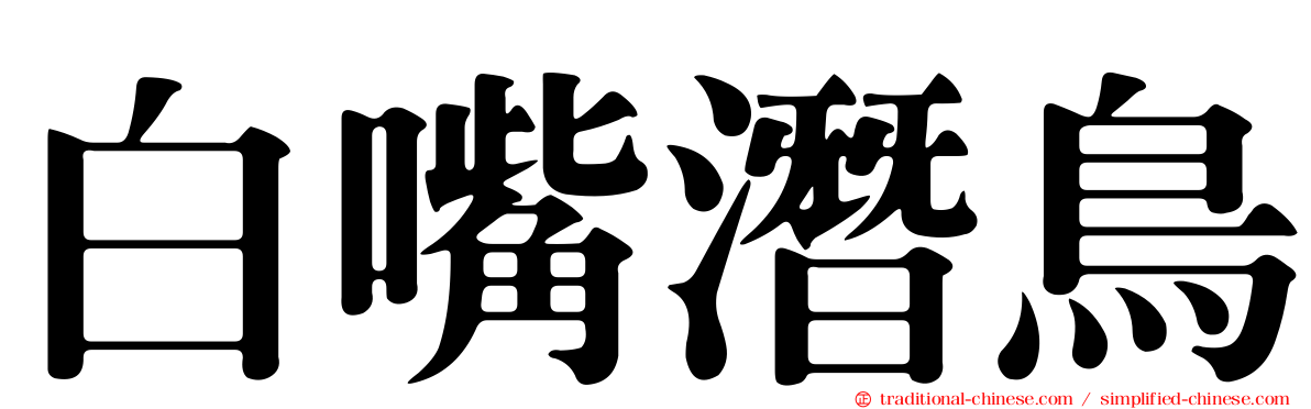 白嘴潛鳥