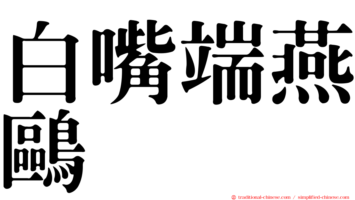 白嘴端燕鷗