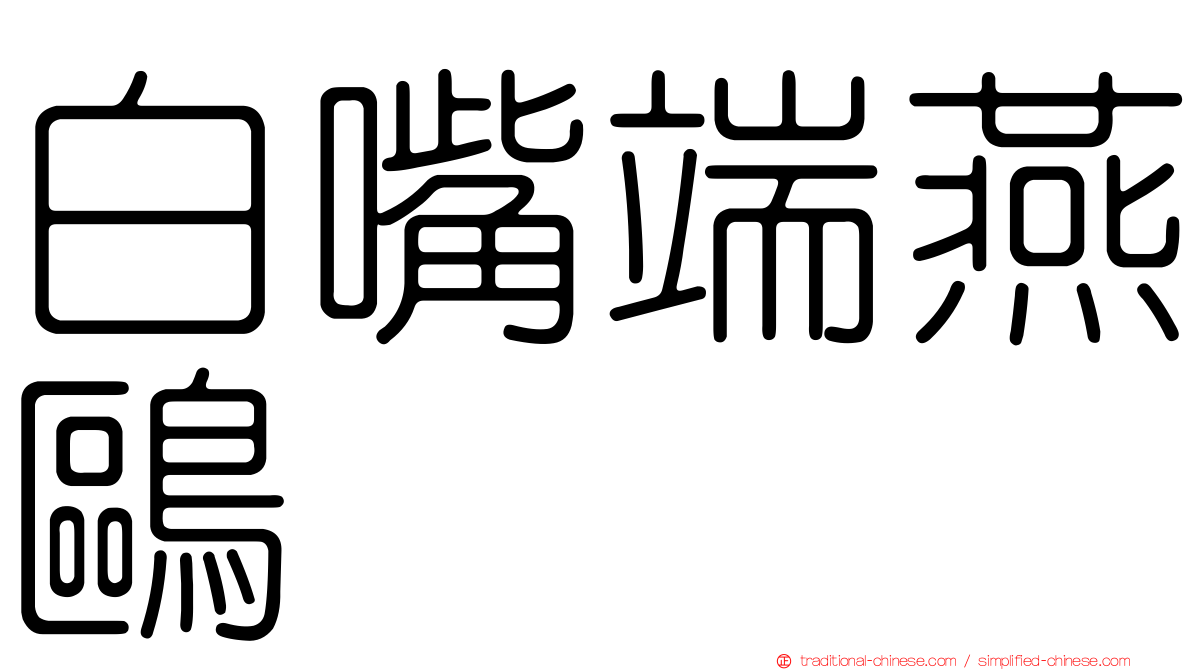 白嘴端燕鷗