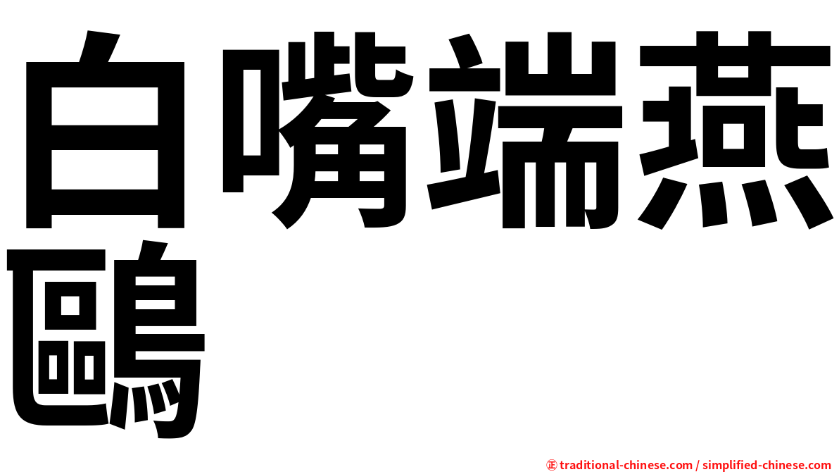 白嘴端燕鷗