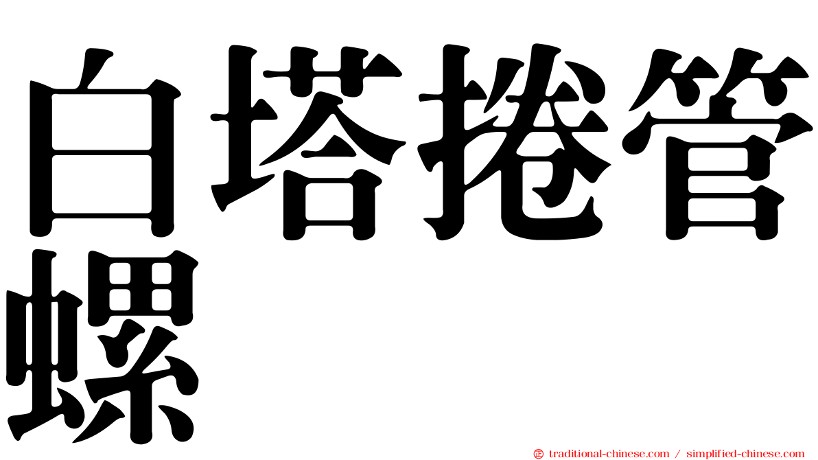 白塔捲管螺
