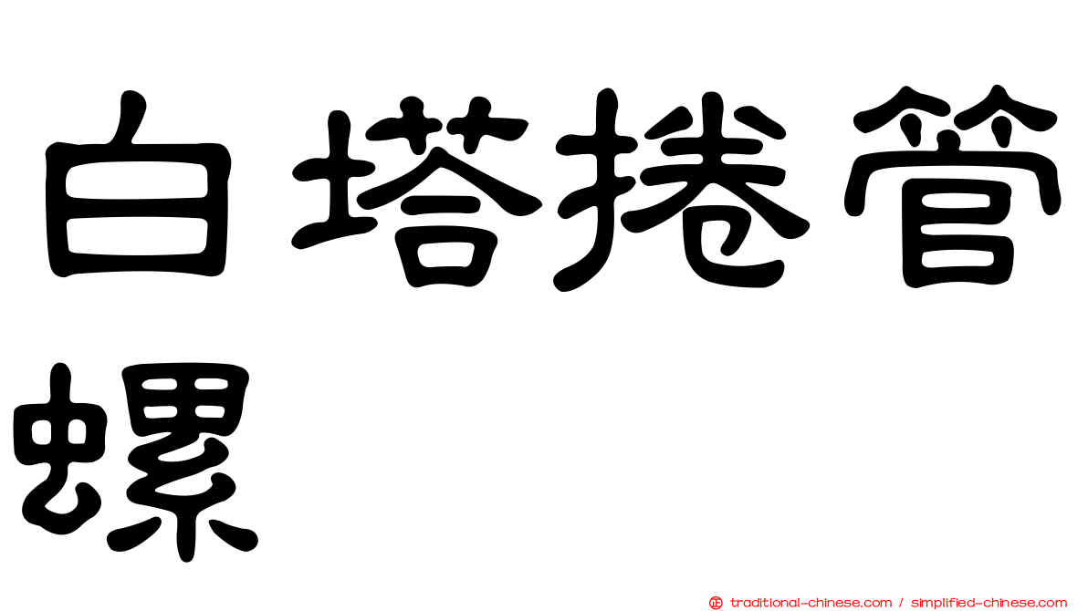 白塔捲管螺