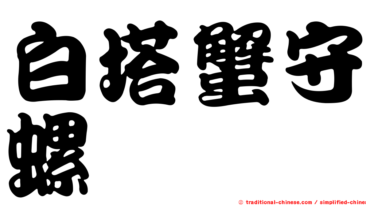 白塔蟹守螺
