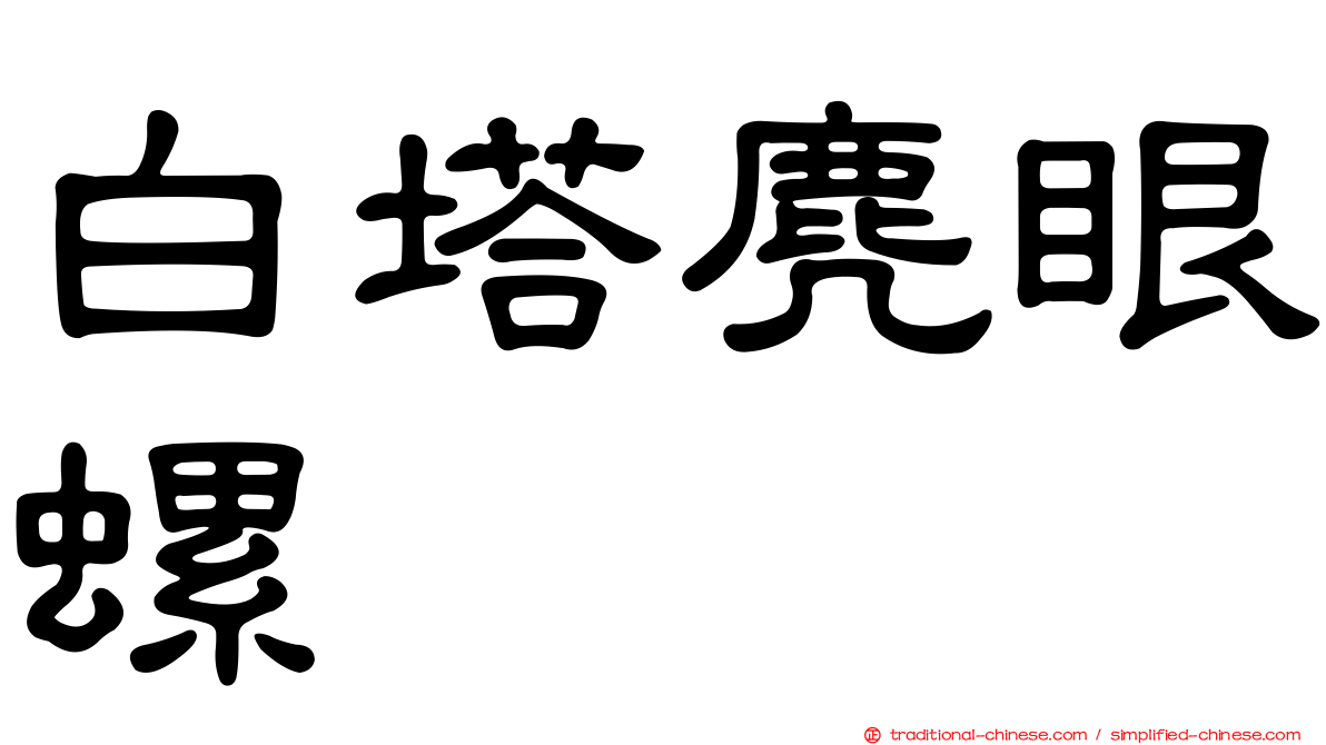 白塔麂眼螺