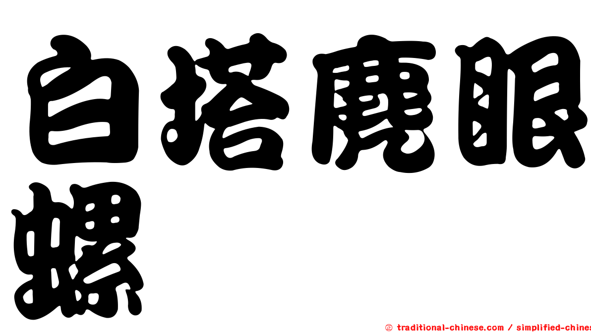 白塔麂眼螺