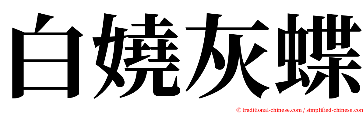 白嬈灰蝶 serif font