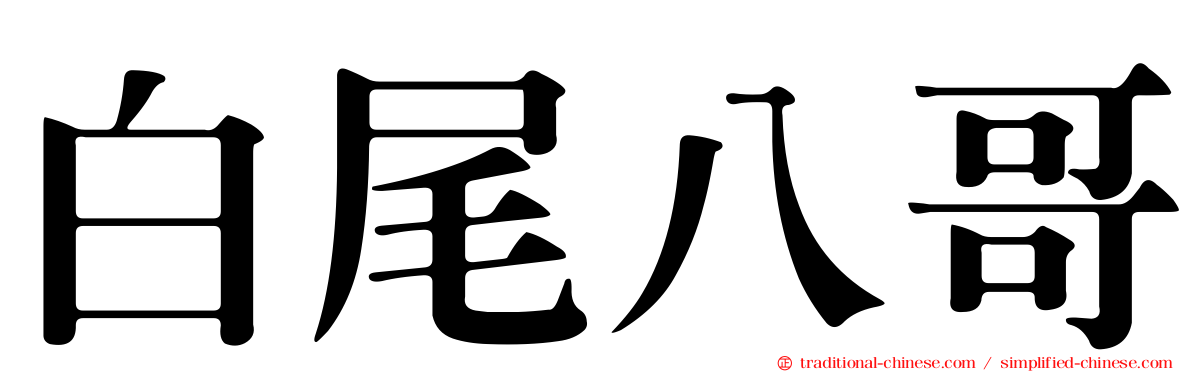 白尾八哥