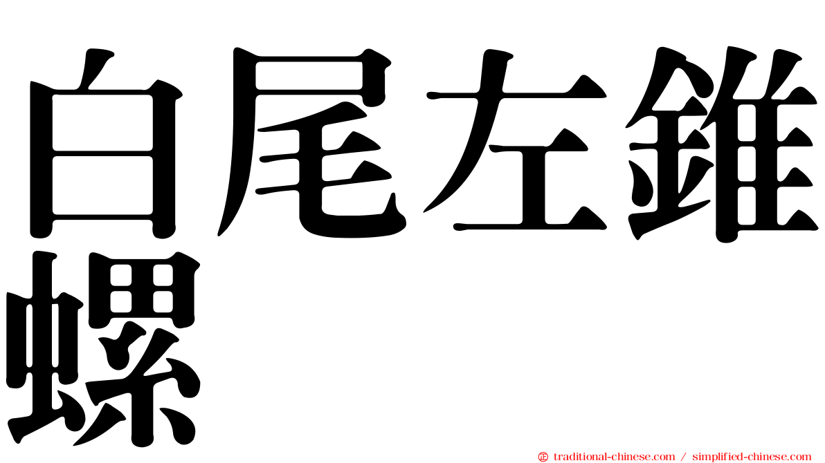 白尾左錐螺