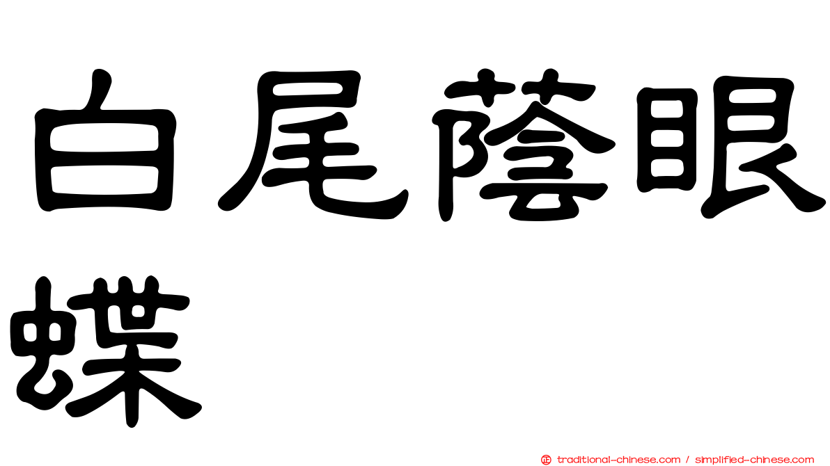 白尾蔭眼蝶