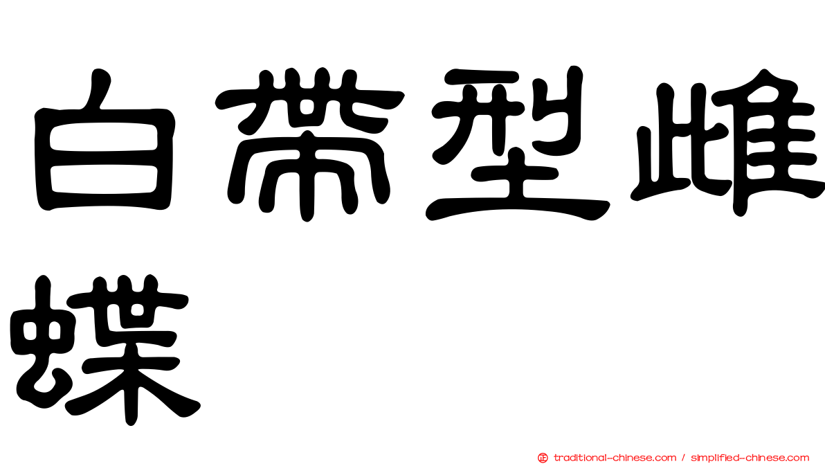 白帶型雌蝶