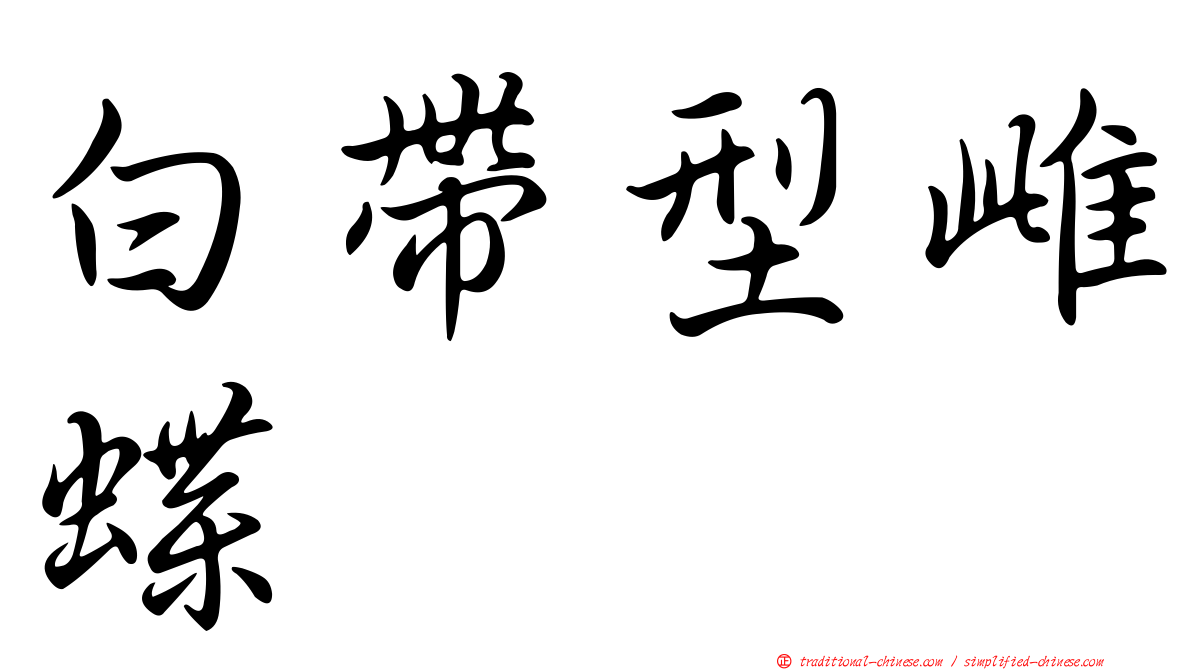 白帶型雌蝶