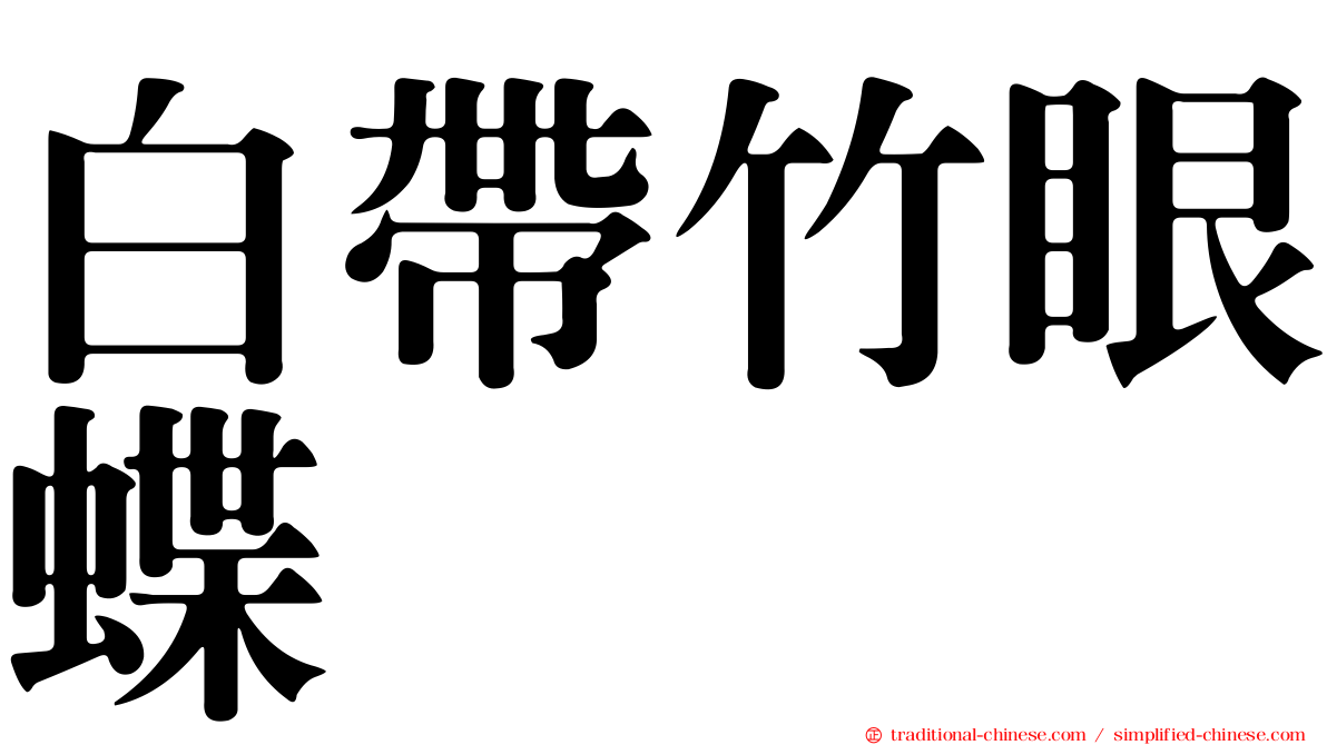 白帶竹眼蝶