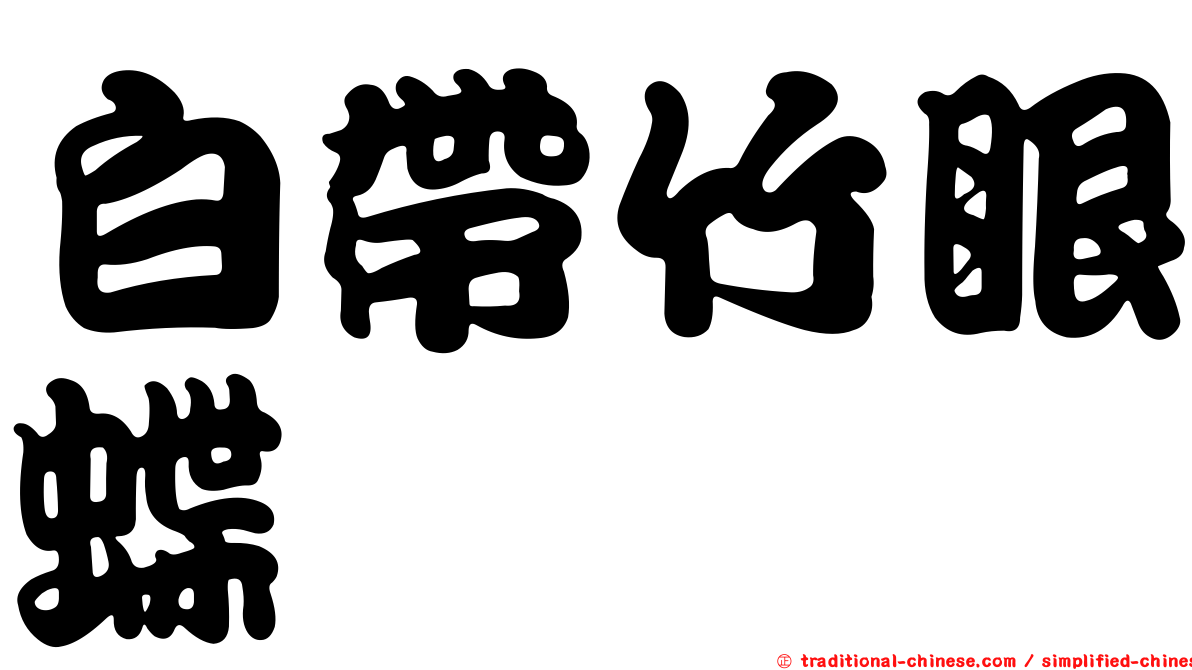 白帶竹眼蝶