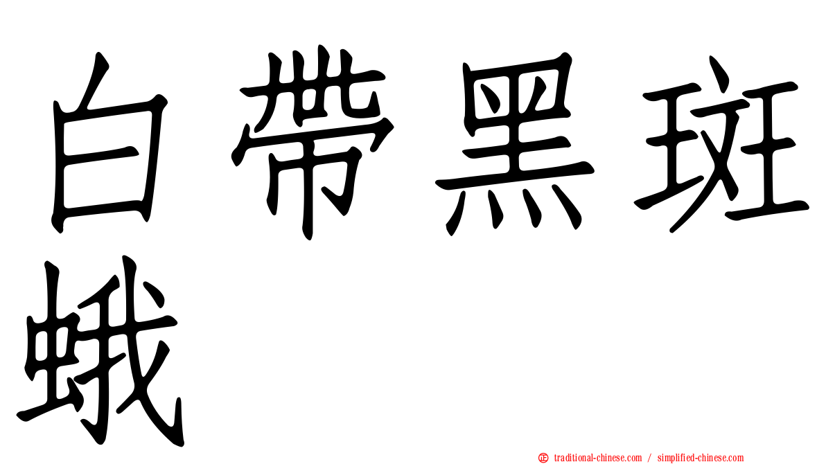 白帶黑斑蛾