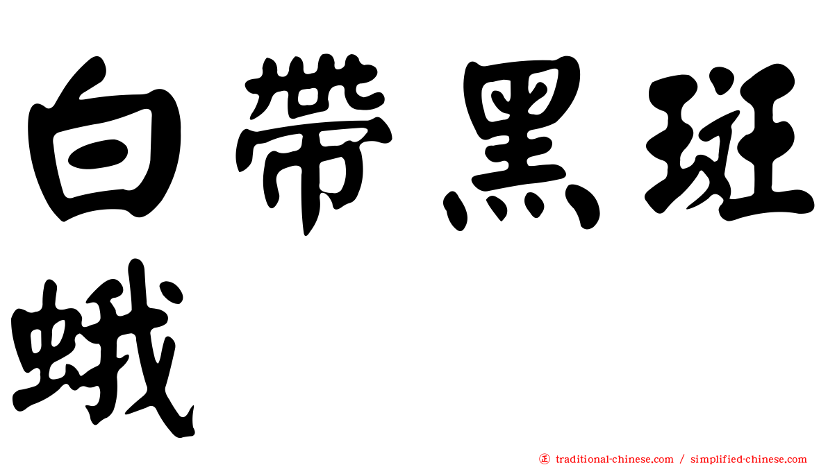 白帶黑斑蛾