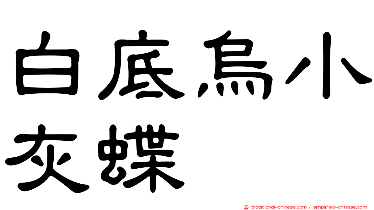 白底烏小灰蝶