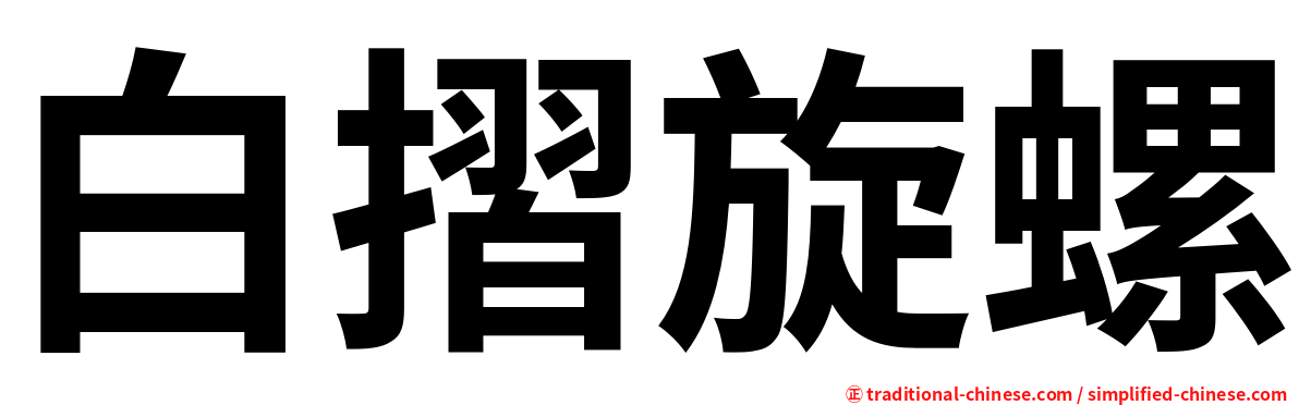 白摺旋螺