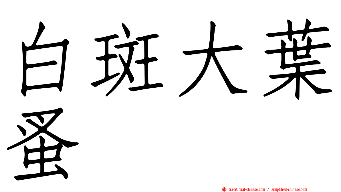 白斑大葉蚤