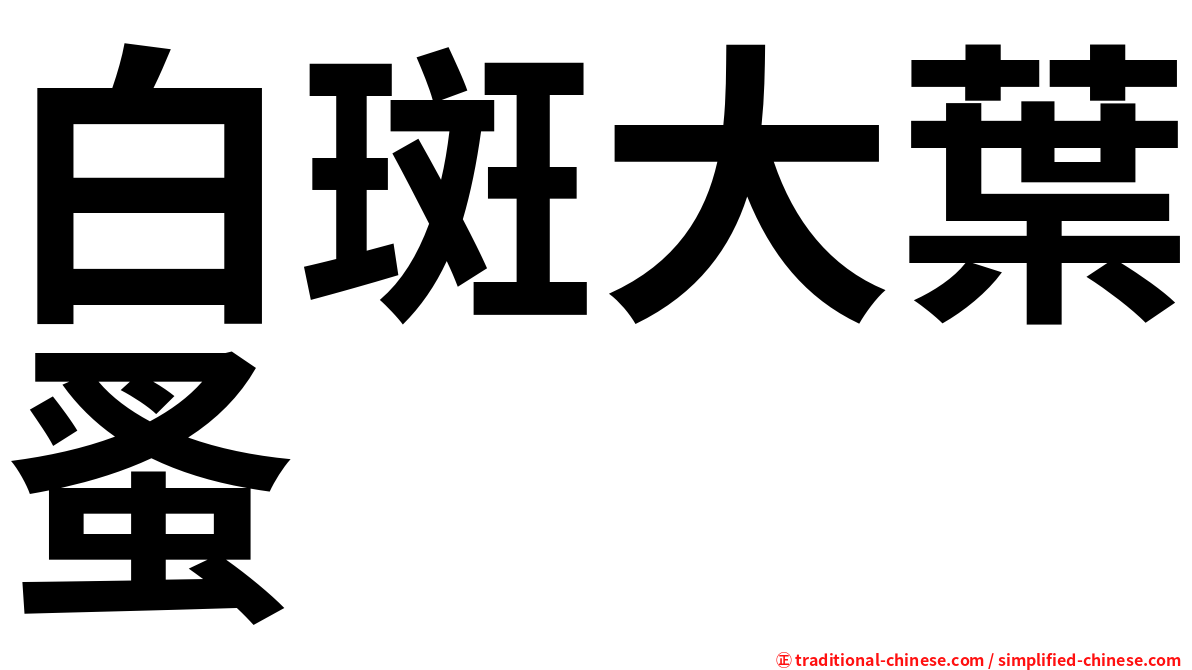 白斑大葉蚤