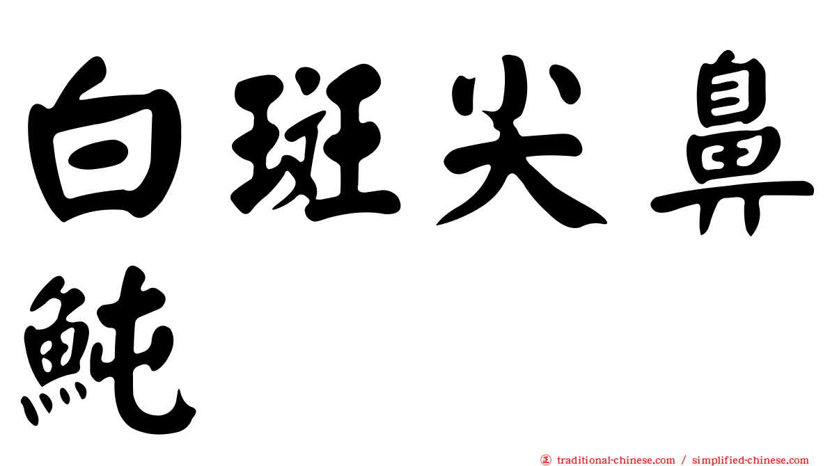 白斑尖鼻魨