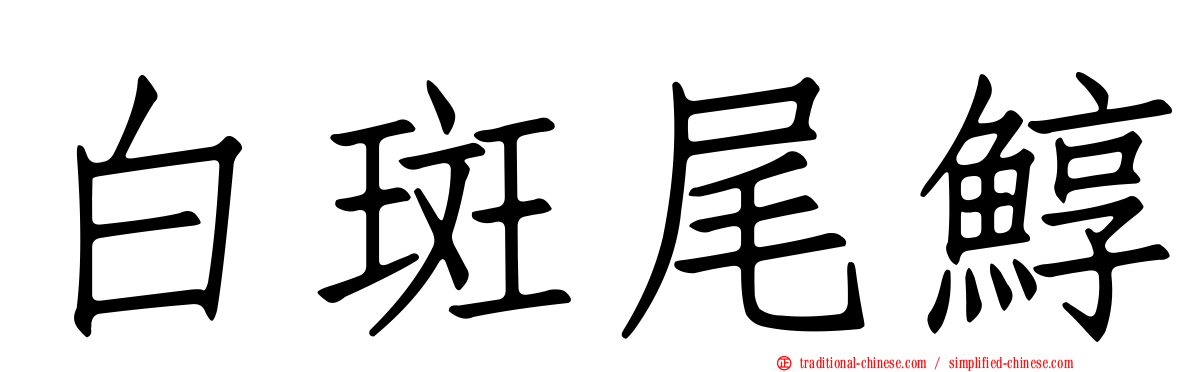 白斑尾鯙