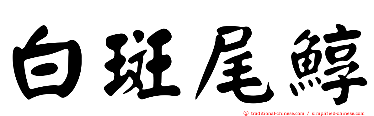 白斑尾鯙