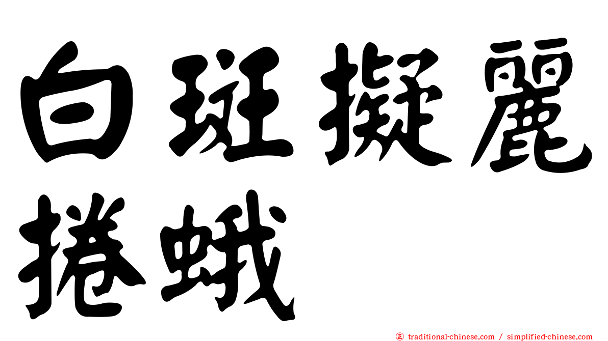 白斑擬麗捲蛾